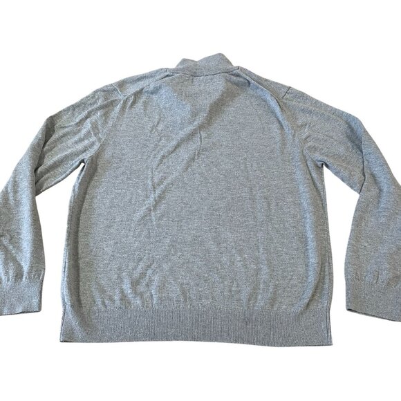 Nautica Navtech Gray Quarter-Zip Sweater Mens Large Cotton Blend - Picture 5 of 5